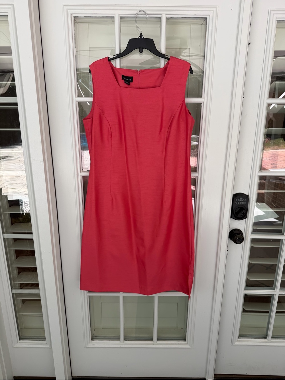 Women’s Coral Sleeveless Sheath Dress with Jacket